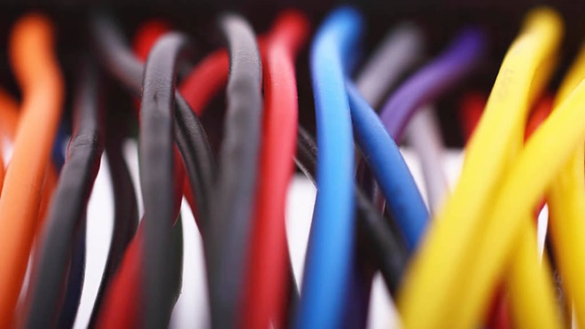 multiple coloured cables